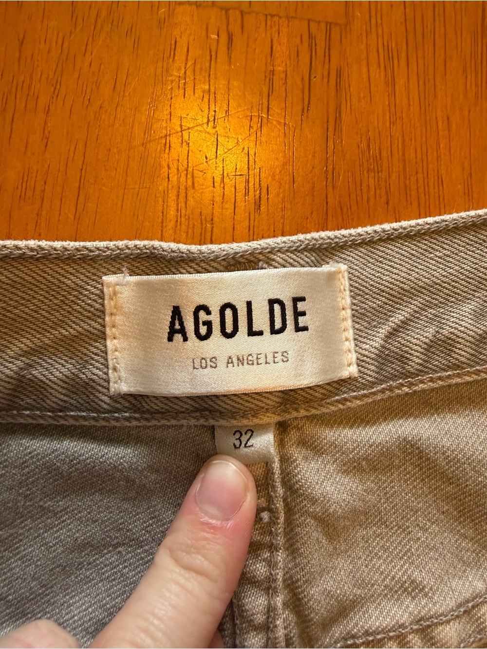 Agolde Women’s green/ Tan pants